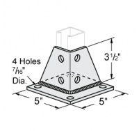 4 Hole Two Sided Single Channel Post Base