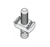 1/2-13 X 2-1/2 REGULAR SPRING CHANNEL NUT W/STUD, 1/2 THICK - ELECTRO GALVANIZED